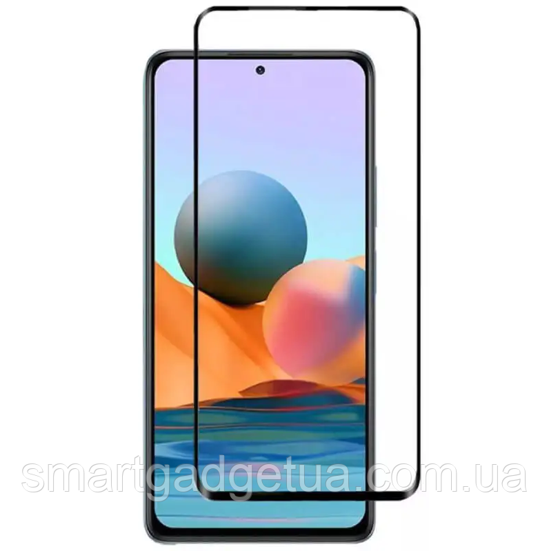 Захисне скло 9D. 9H Повне обклеювання телефону Смартфону Xiaomi Poco F3. Повний клей Full Glue