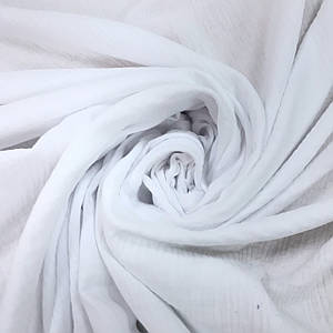 Тканина муслін жатий двошаровий, білий (шир. 1,35 м)