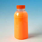 Пляшка ПЕТ 330 мл. Квадратна із закругленими кутами. з Чорною кришкою 38 мм, фото 6