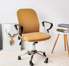 Чохли на офісні стільці, чохол на офистное крісло роздільний трикотаж Homytex Пісочний