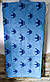 Рушник банний синій для пляжу "Корона"  Мікрофібра, фото 3