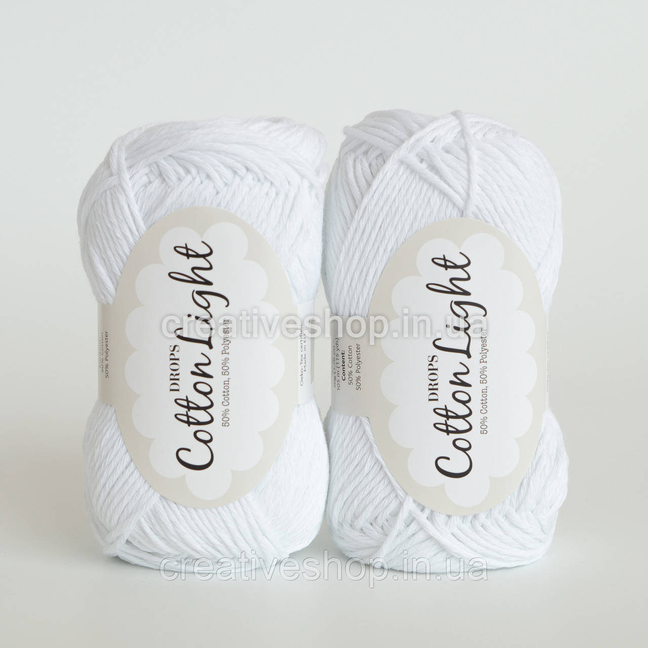 Пряжа DROPS Cotton Light (колір 02 white)