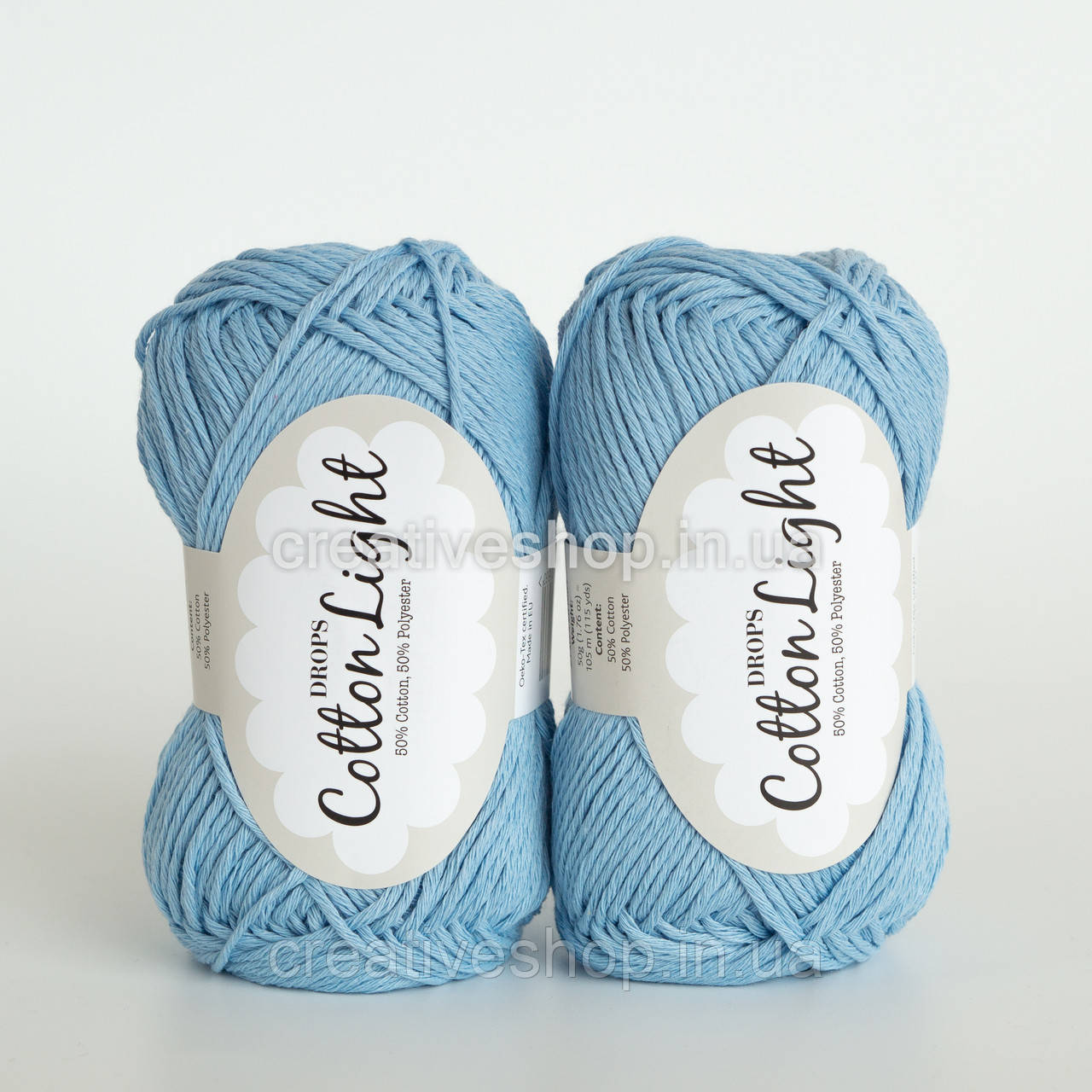 Пряжа DROPS Cotton Light (колір 08 ice blue)