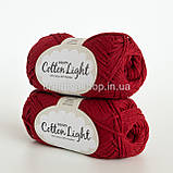 Пряжа DROPS Cotton Light (колір 17 dark red), фото 2