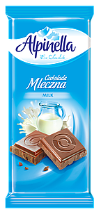 Шоколад Молочний Alpinella Альпинелла Польща 90 м (21шт/1уп)