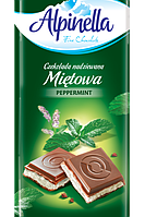 Шоколад Молочный Alpinella Альпинелла Мята Польша 100 г (19шт/1уп)