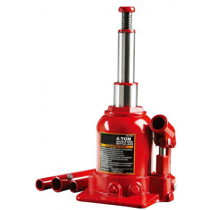 Домкрат гідравлічний низкоподхватный двухштоковый 4т 160-390 мм TORIN TF0402, фото 1