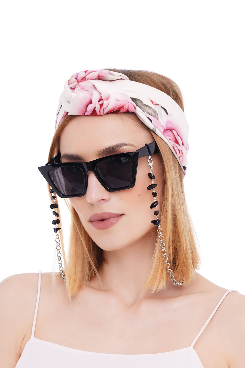 Ланцюжок для окулярів з натуральним каменем агат, фото 1