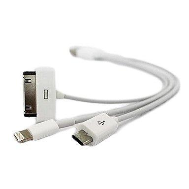 USB кабель зарядки 3 в 1: Iphone, micro usb