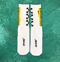 Носки Высокие Женские Мужские Off-White XXX Белые 37-43