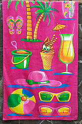 Набір (3 шт) банних (70x140) махрових рушників “Ранок”