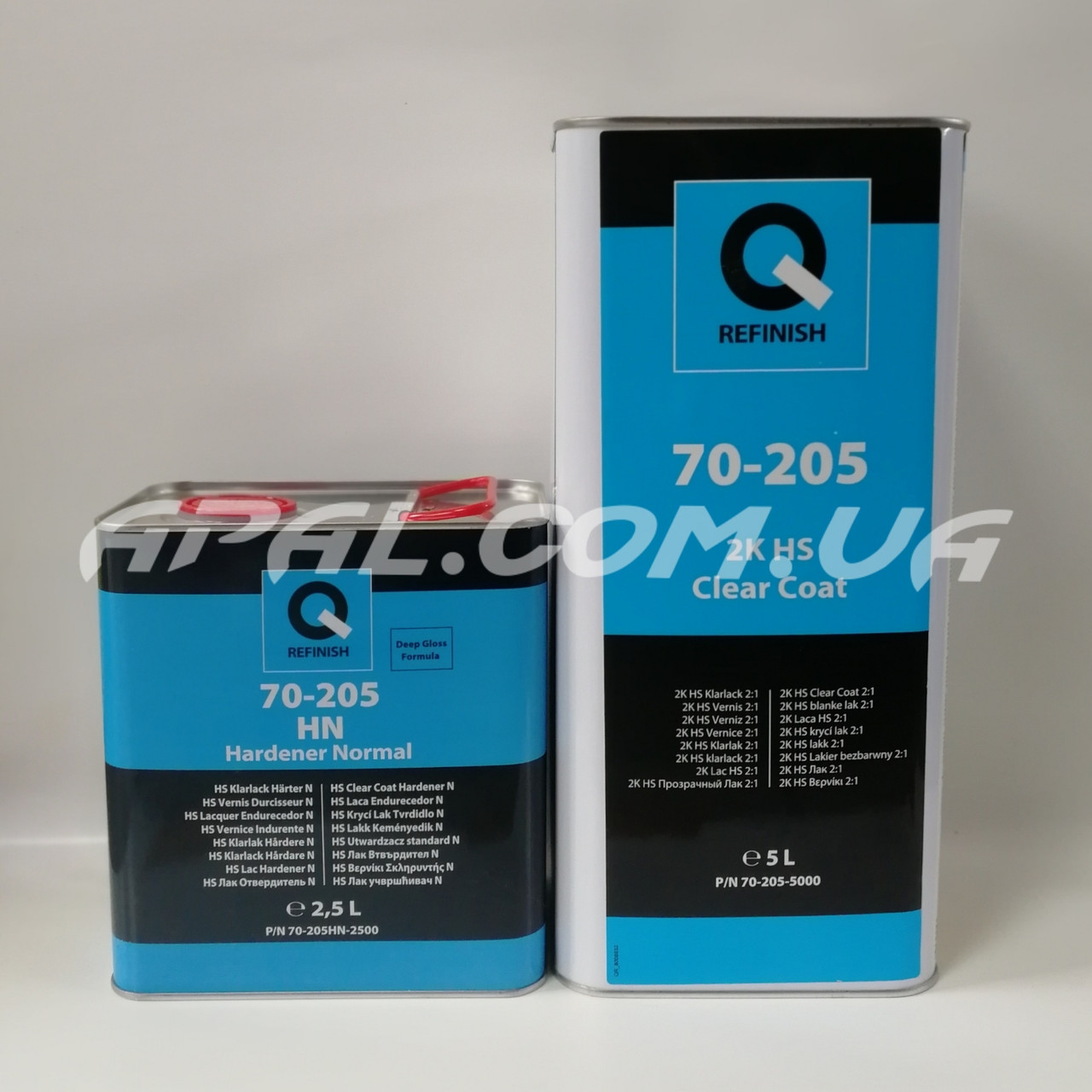 Q-Refinish 70-205 Лак 2K HS AS CLEARCOAT 2:1 (5л) + Затверджувач HS AS normal (2,5 л)