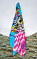 Рушник дитячий банний махровий 70х140 "Лола пальми" для пляжу рожевий бавовна 100%, фото 5