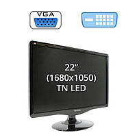 Монитор ViewSonic VA2232w / 22" (1680x1050) TN LED / 1x DVI-D, 1x VGA