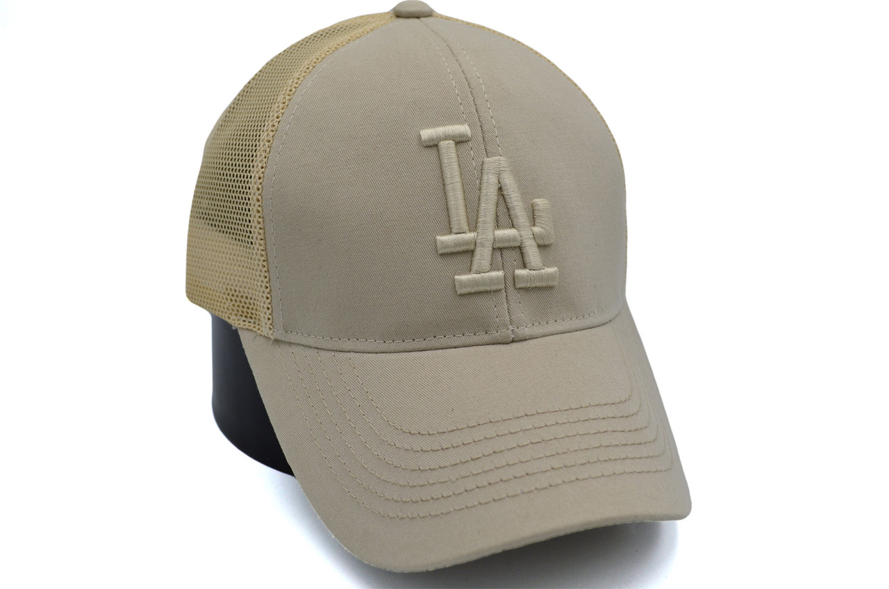 Бейсболка сітка Art cap LA Dodgers 56-61 см Світло-бежева (0919-531)