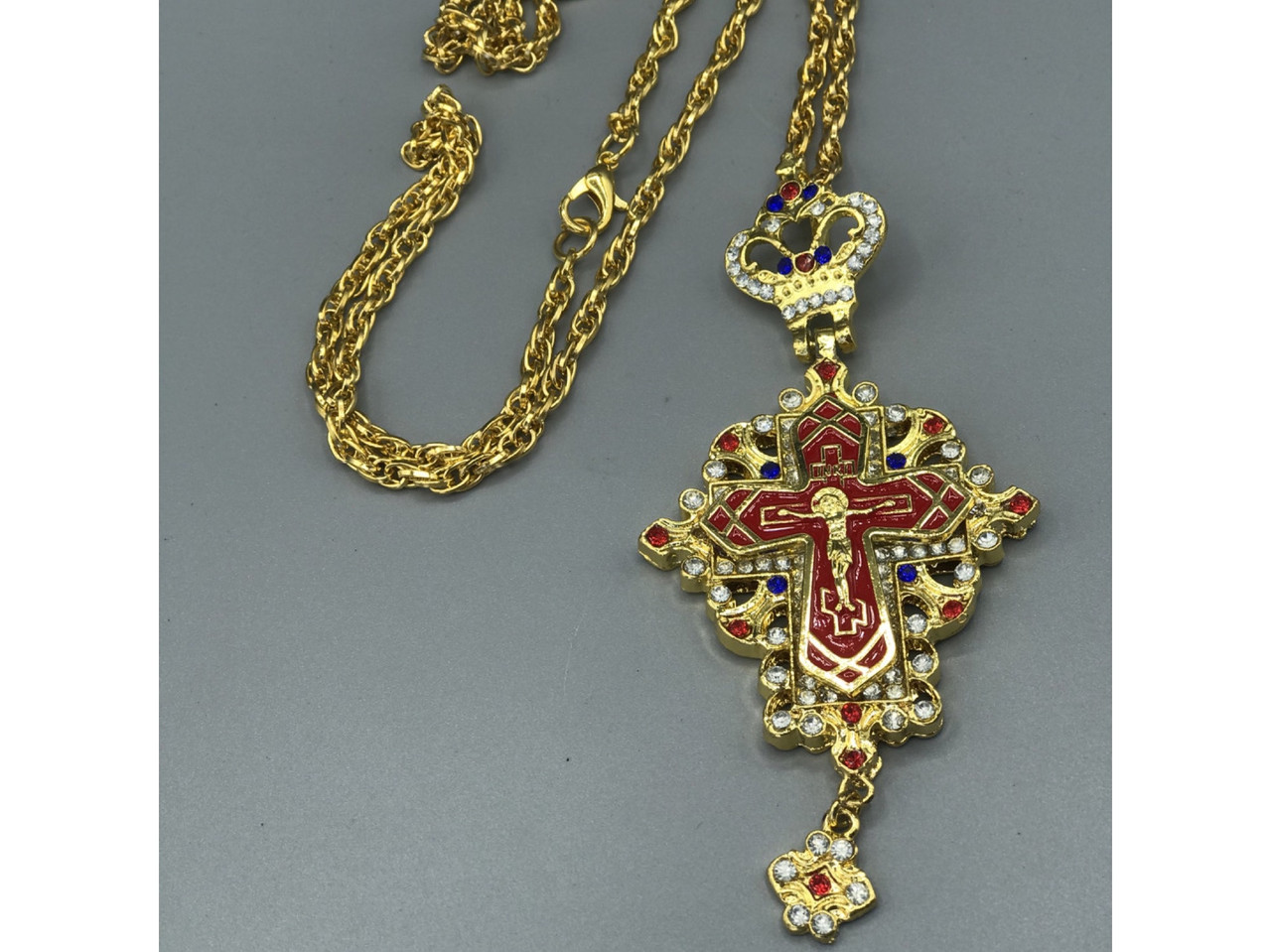 Хрест Священнослужителя, червоний К00028, фото 1