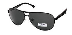 Модні чоловічі окуляри від сонця форми авіатор Matrix Polaroid