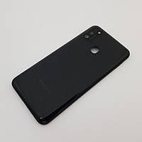 С дефектом. Крышка Samsung M21 (SM-M215) черная Сервисный оригинал с разборки (сколы)