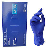 Перчатки нитриловые NITRYLEX синие M 100 шт (2698Qu)
