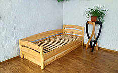 Односпальне ліжко "Марта" з масиву дерева вільхи 90х200 з підіймальним механізмом 90х200, вільха