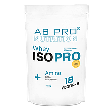 Протеин изолят AB PRO ISO PRO Whey+ Amino 450 г Ваниль