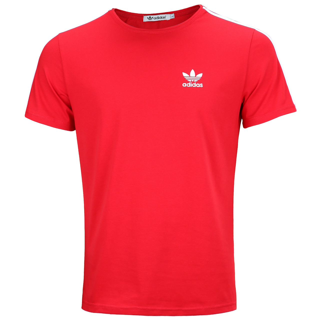 Футболка спортивна червона ADIDAS з лампасами Ф-10 RED M (Р) 21-901-020 Футболка, Чоловічий, XXL, фото 1