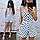 Жіночий літній комбінезон в горошок шортами на бретельках з поясом (р. S,M) 9101850, фото 4