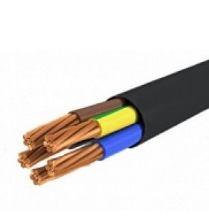 Кабель силовий мідний монолітний ВВГнг 3х50+1х25