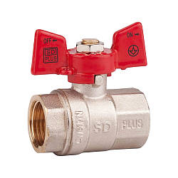 Кран кульовий різьбовий SD Plus 1/2" ВР для води (метелик)