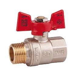 Кран кульовий різьбовий SD Plus 1/2" ВН для води (метелик)