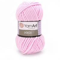 Yarnart DOLCE (Дольче) № 750 розовый (Пряжа плюшевая, нитки велюр для вязания)