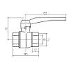 Кран кульовий різьбовий для води Rastelli Nova Plus 2" ВР (ручка), фото 3