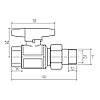 Кран кульовий Американка Rastelli UNION PLUS 1" ВН, фото 3