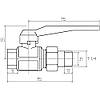 Кран кульовий Американка Rastelli UNION PLUS 1" 1/4 ВН, фото 3
