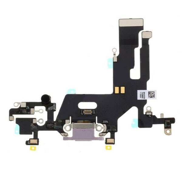 Шлейф (Flat cable) Apple iPhone 11 з роз'ємом зарядки і мікрофоном (Фіолетовий), фото 1