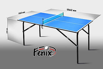 Тенісний стіл "Фенекс" Kids для дітей синього кольору Дитячий тенісний стіл