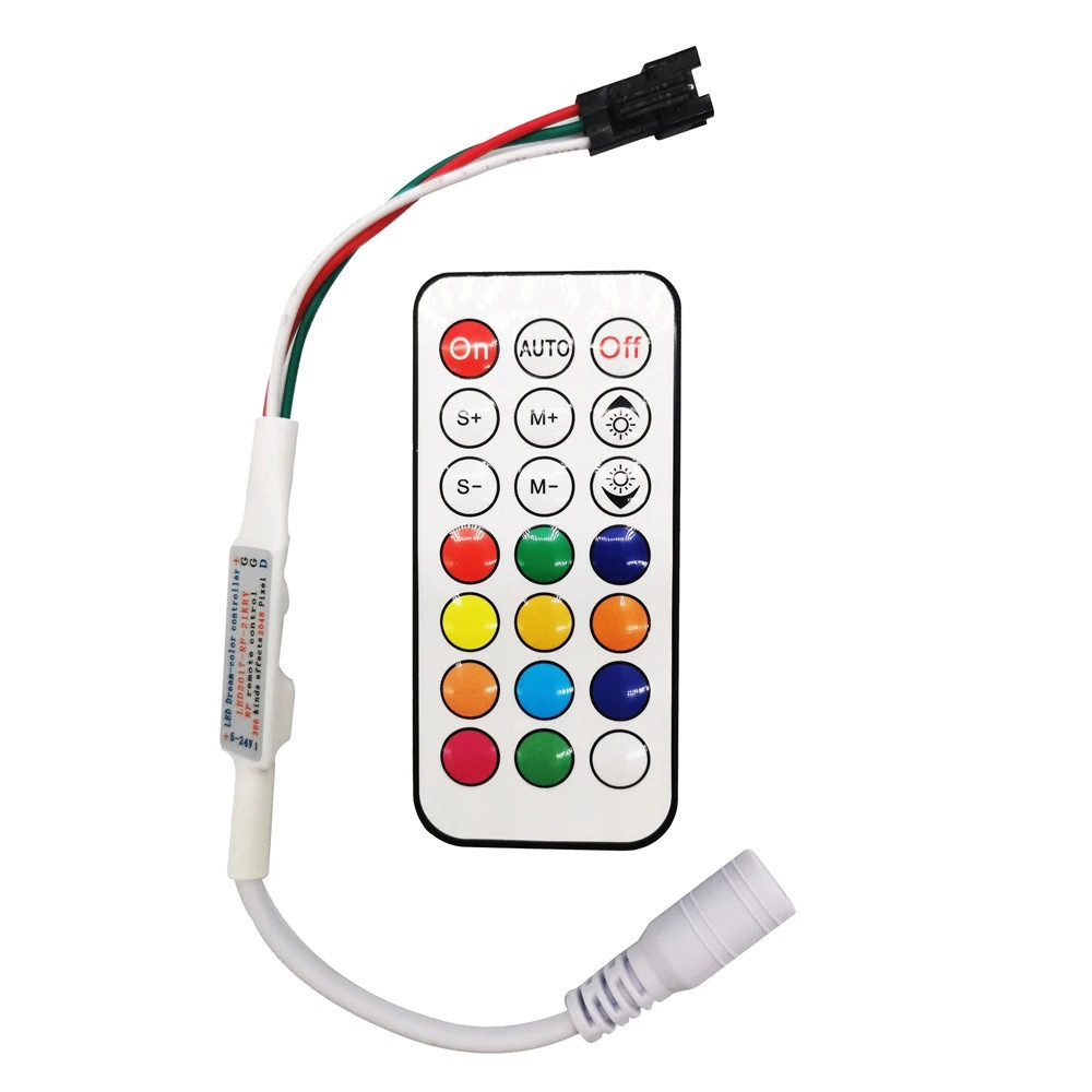 SPI smart контроллер радио LEDTech RF DC5-24V (21 кнопка) WS2811, WS2812, WS2813, 1804, 6803, 1903 - фото 3 - id-p1110541184