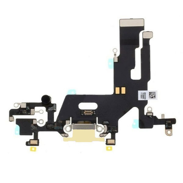Шлейф (Flat cable) Apple iPhone 11 з роз'ємом зарядки і мікрофоном (Жовтий), фото 1