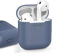 Классический Силиконовый чехол AhaStyle для Apple AirPods Navy blue