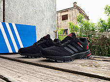 Чоловічі спортивні кросівки Adidas Marathon Black Red чорні з червоним, фото 3
