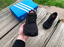 Чоловічі спортивні кросівки Adidas Marathon Black Red чорні з червоним, фото 5