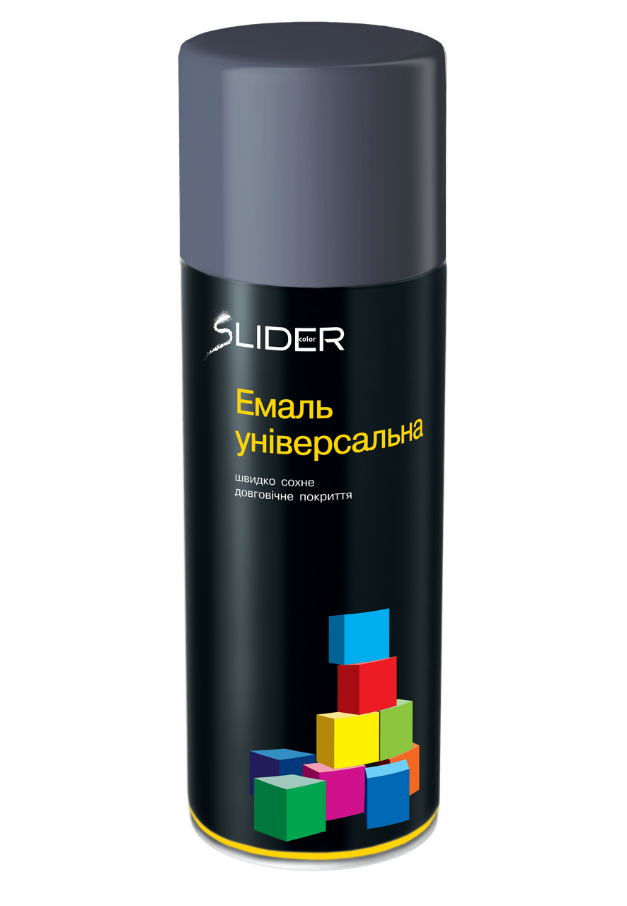 Фарба універсальна Slider 7016 антрацит 400мл