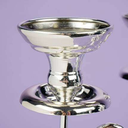 Підсвічник 68 см. на 5 свічками, хром (2011-020), фото 2