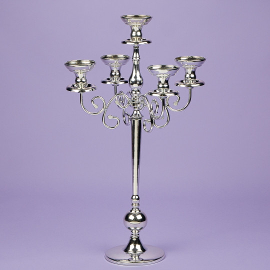 Підсвічник 68 см. на 5 свічками, хром (2011-020)