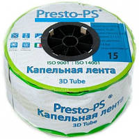Крапельна стрічка эмиттерная 3D-15-1000 Tube крапельниці через 10 см витрата 2.7 л/год, довжина 1000м Італія