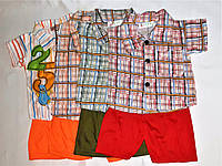Костюм (рубашка+шорты) летний, тонкий на мальчика разных цветов 9-12, 12-18 месяцев