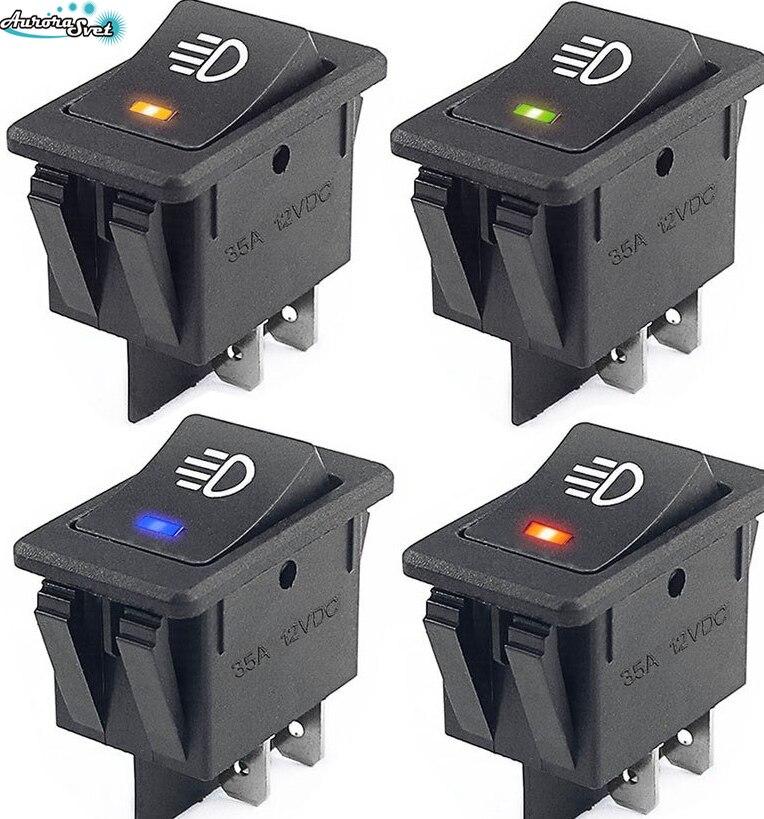 Кнопка — кулісний вимикач Червоний!! 12 В 35A LED- фари для приладової панелі автомобілів
