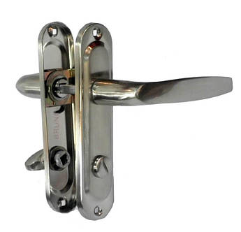 Дверна ручка на планці Bruno 7035 WC 62мм Нікель матовий