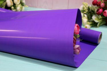Калька/плівка пакувальна матова для квітів 50 см*10 м фіолетова