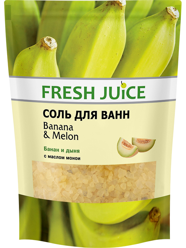 Сіль для ванн Банан і диня дой-пак 500 мл Fresh Juice